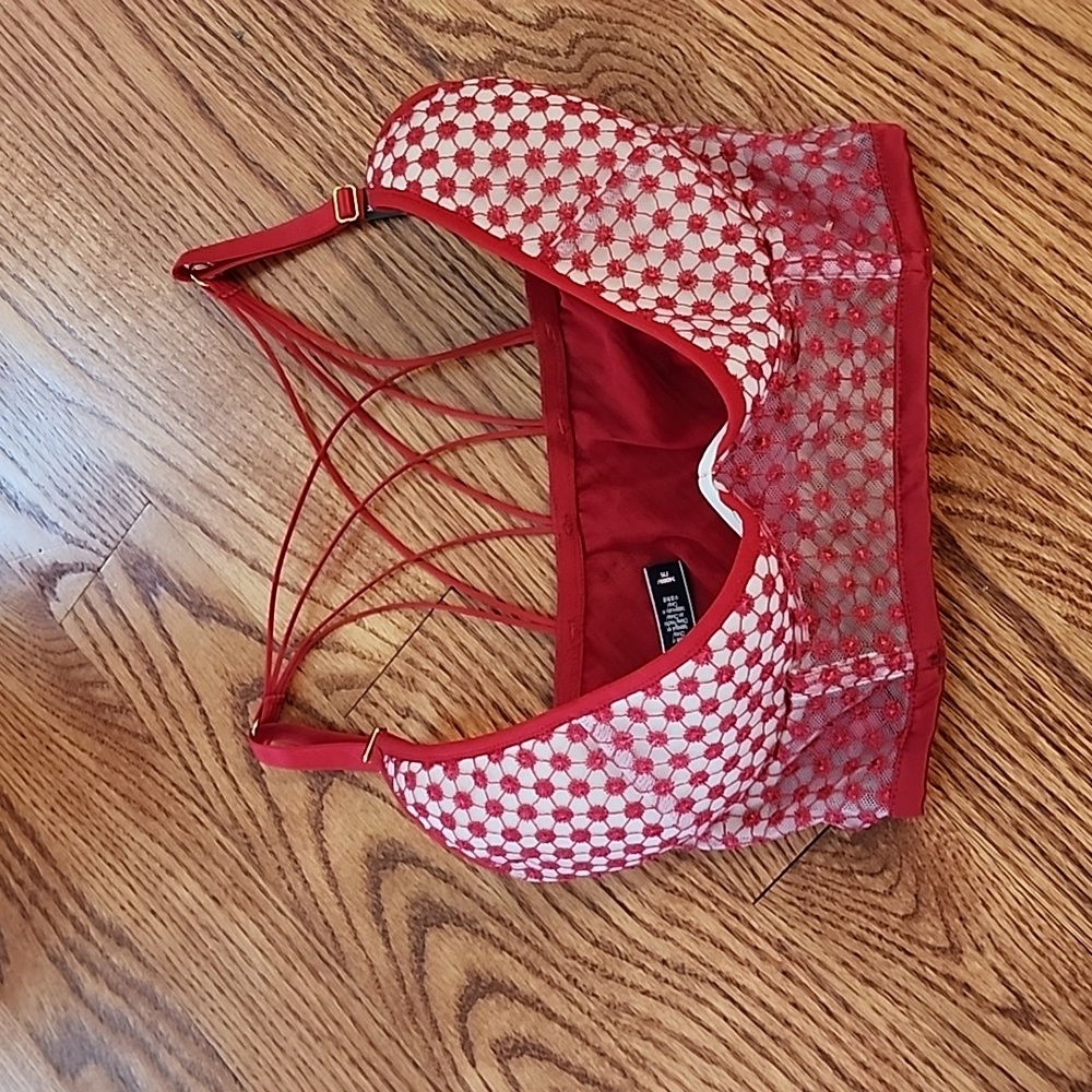 NWT Victoria's secret 34DDD red Bustier style bra.